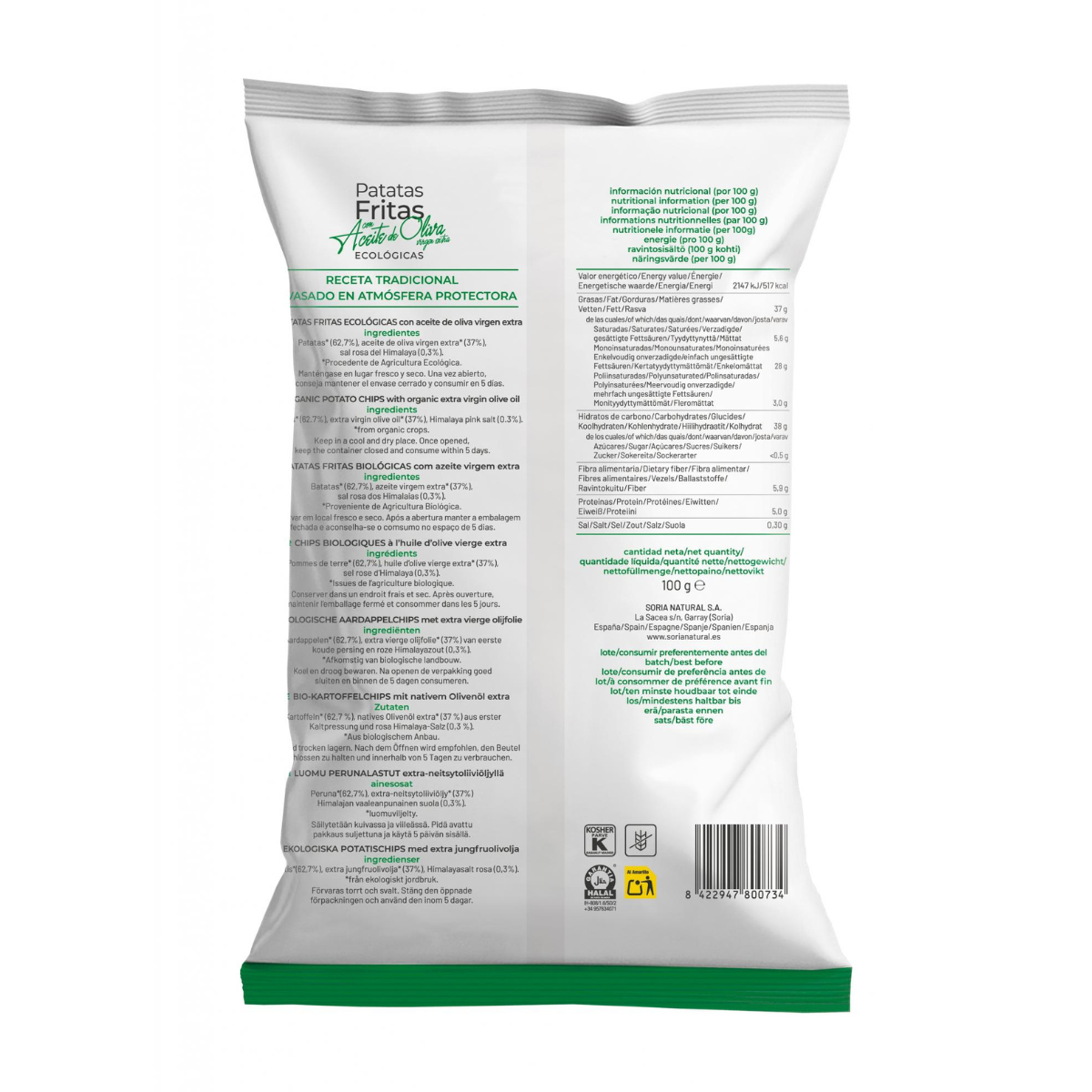 Patatas fritas eco Soria Natural 100 g