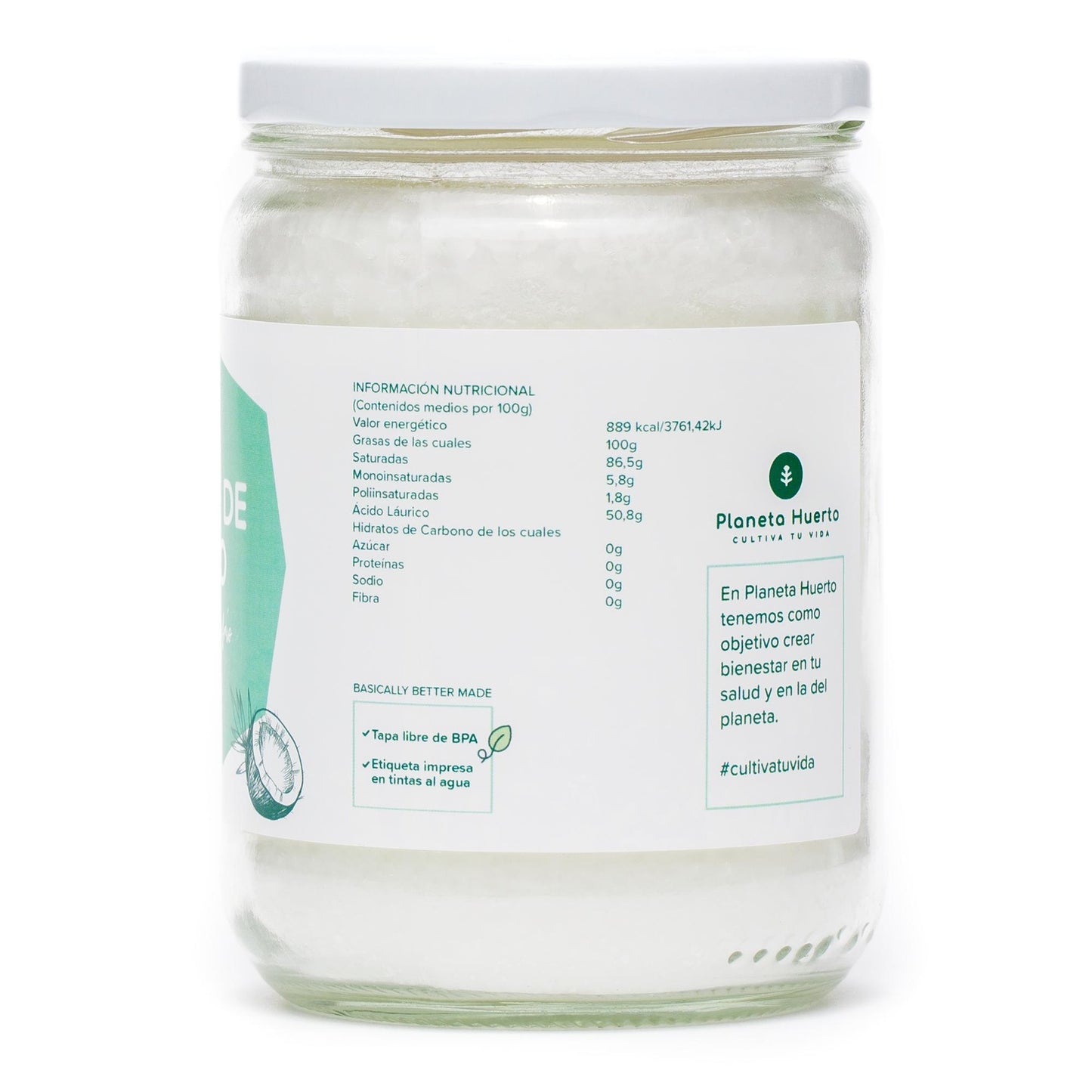 Jungfru kokosnötsolja ECO Planeta Huerto 500 ml