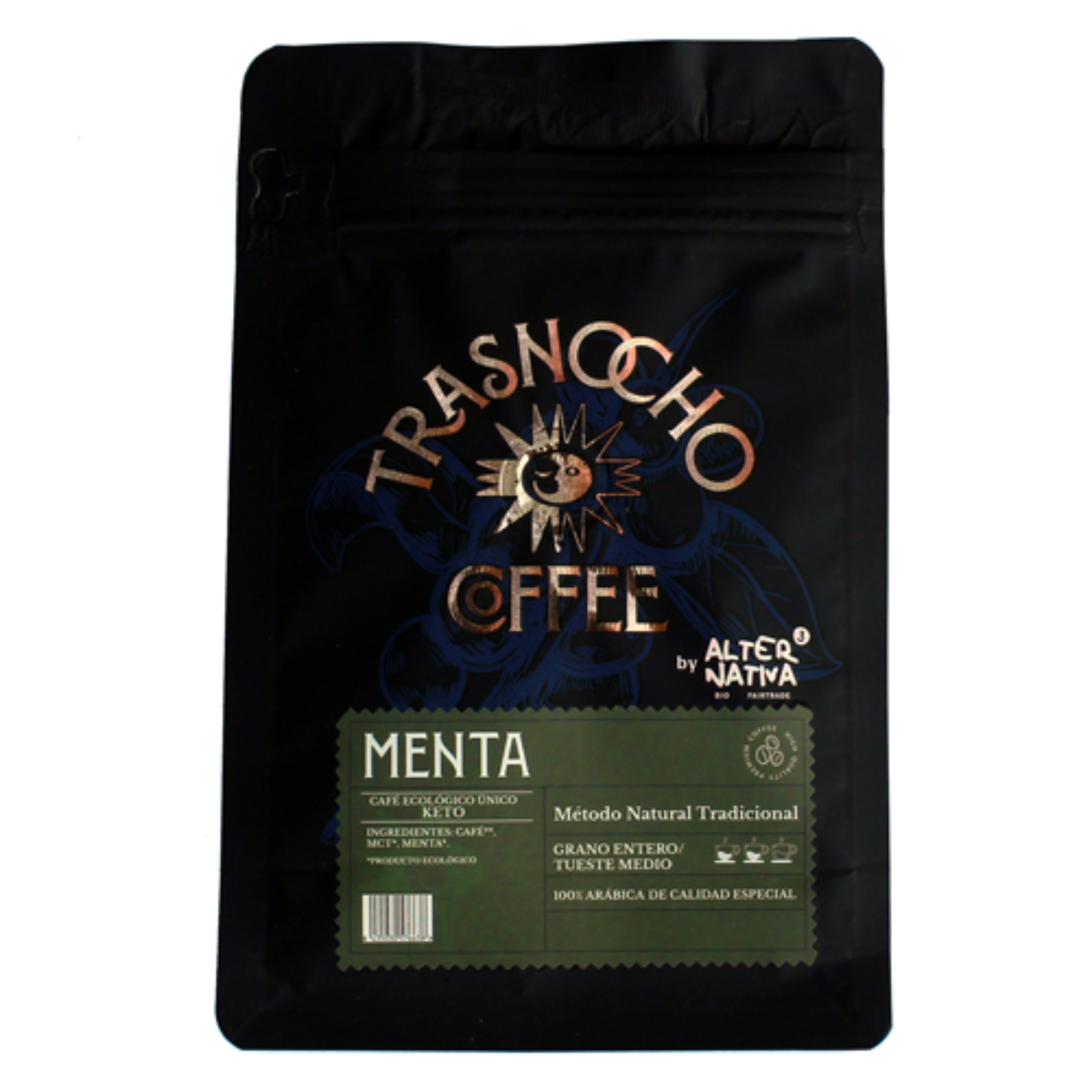Trasnocho Alternativa Organic KETO Coffee Beans with Mint 200 g