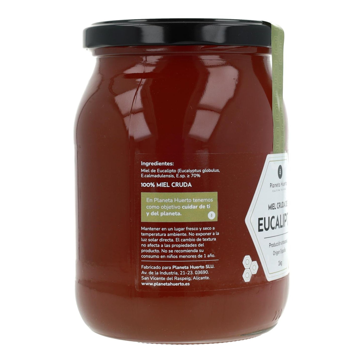 Miele di eucalipto grezzo Planeta Huerto 1 Kg