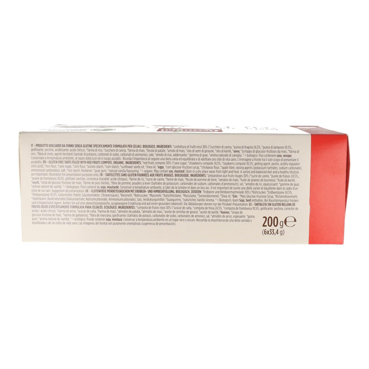 Tarte aux fruits rouges sans gluten Germinali 200 g