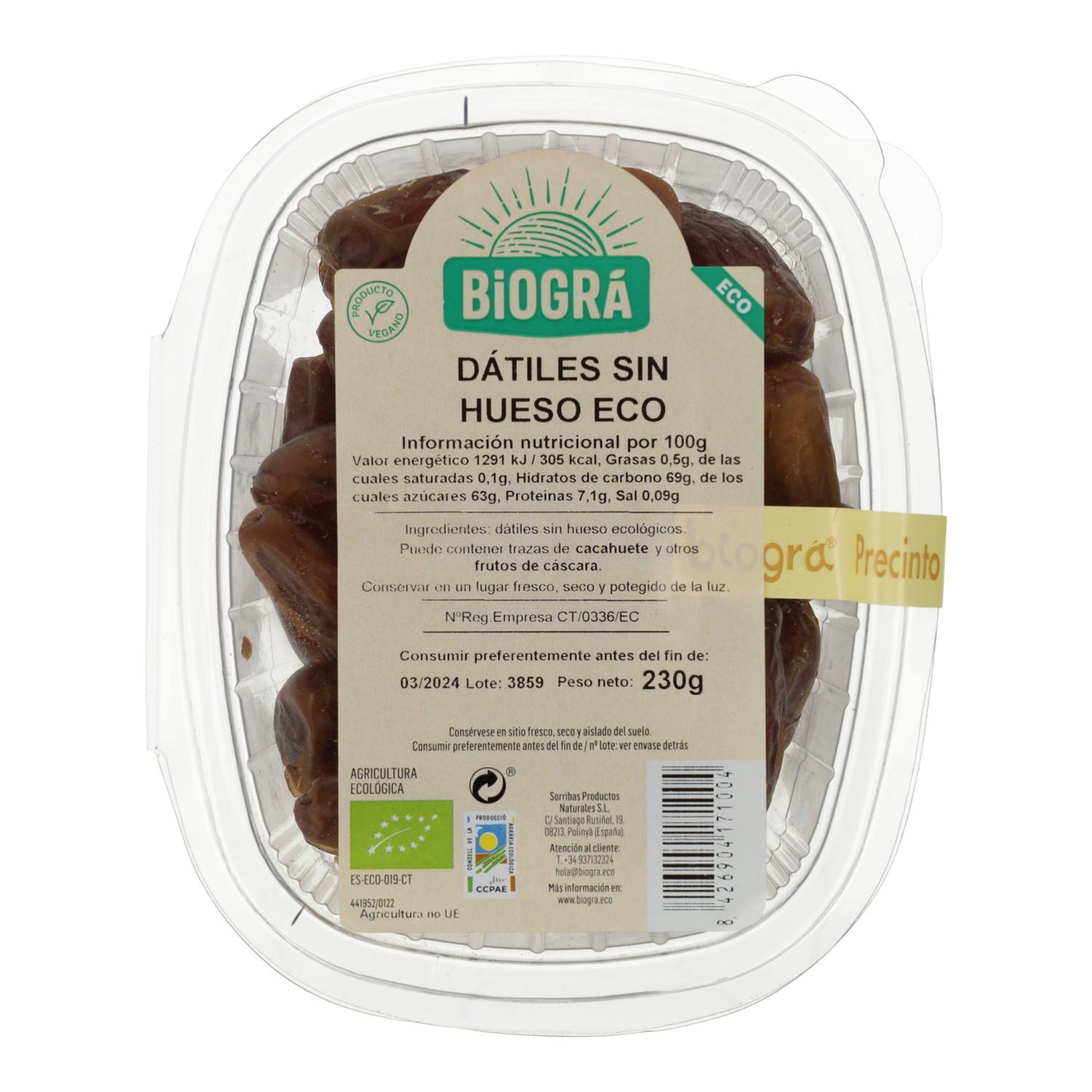 Biogra Pitted Dates 230 g