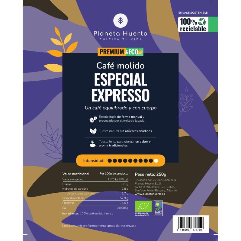 Ground coffee Eco special Expresso Planeta Huerto 250 g