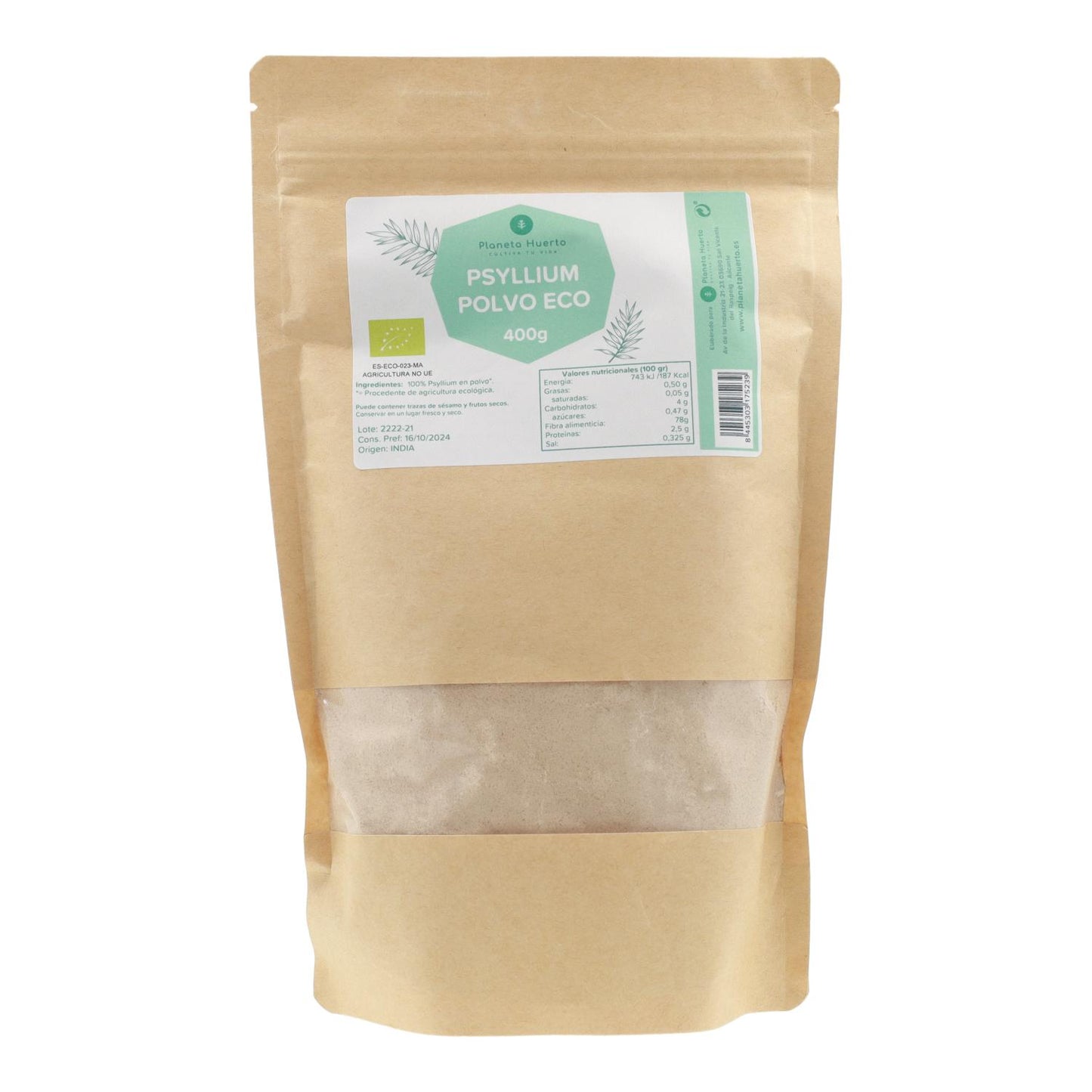 Polvere di psillio Eco Planeta Huerto 400 g