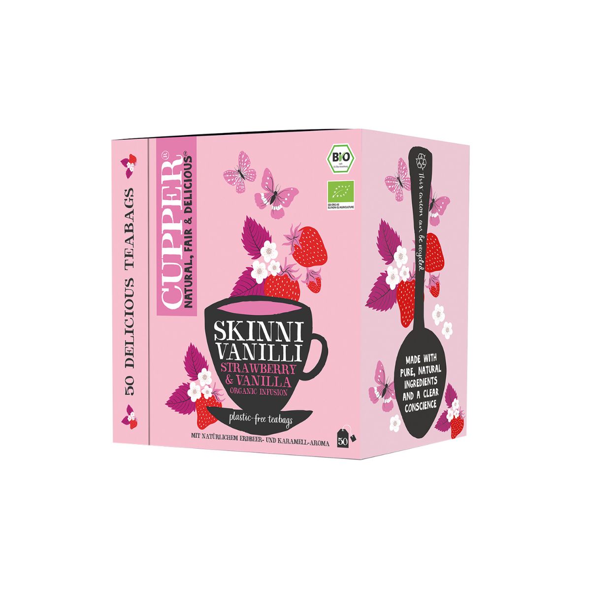Infusion fraise et vanille bio Cupper 50 sachets