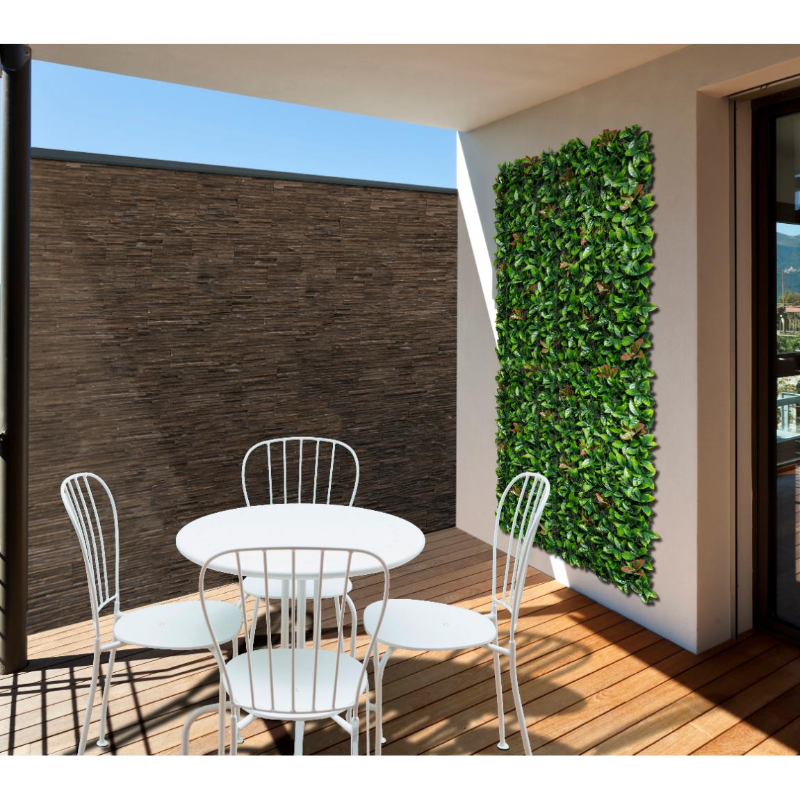 Vertikal syntetisk trädgård Lauro rojo Nortene 1x1 m