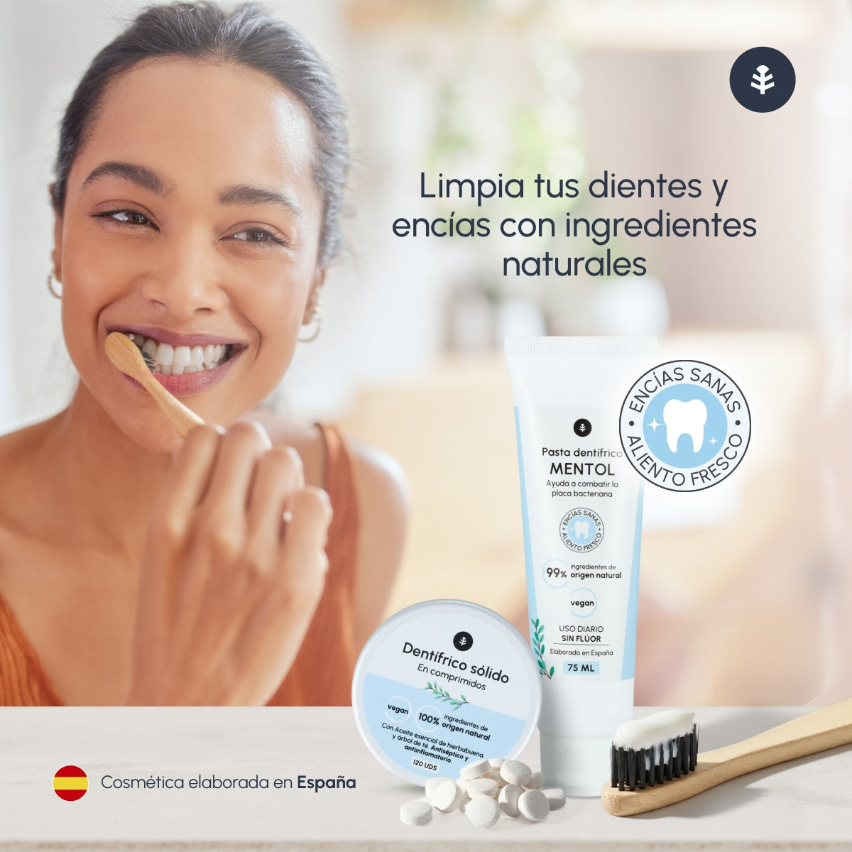 Fluoride-free solid toothpaste Planeta Huerto 120 tablets