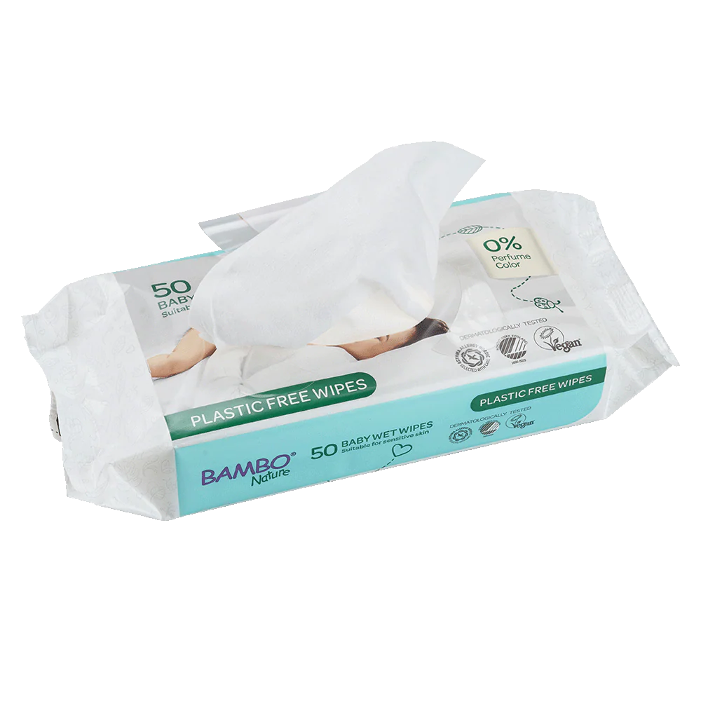 Bambo Nature Plastic Free Wipes 50 pcs