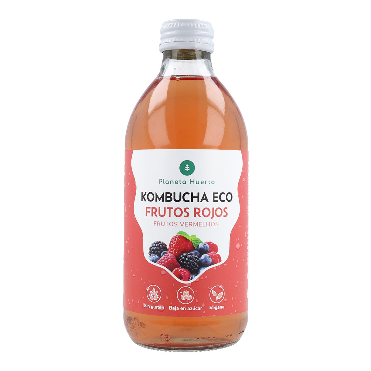 Pakje 6x Kombucha ECO Frutos rojos Planeta Huerto 330 ml