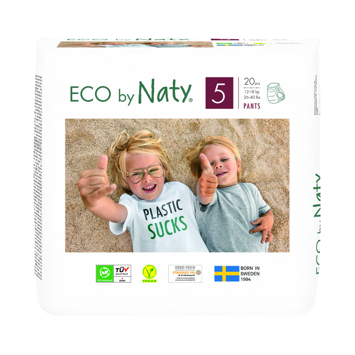 Blöjbyxor nr 5 Naty 12-18 kg Eco by Naty 20 st