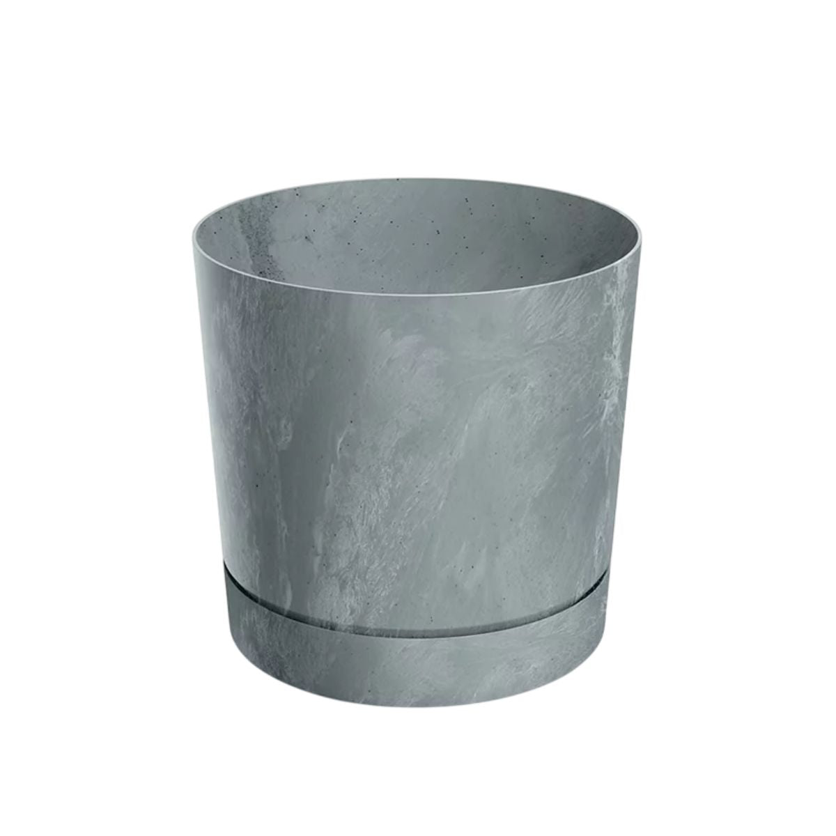 Vaso Pure cemento con piatto integrato grigio D 18 x 18