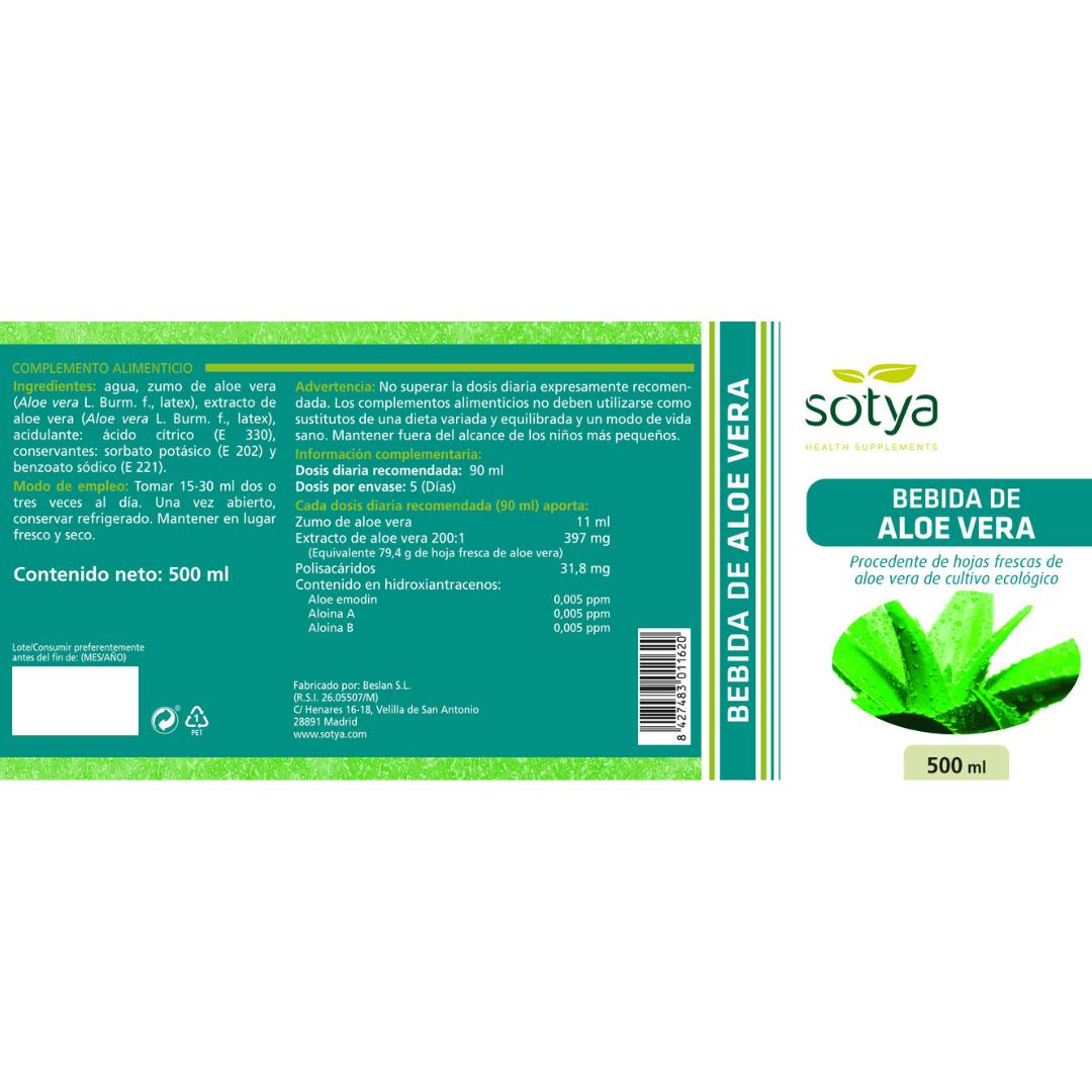Boisson à l'aloe vera, Sotya, 500 ml