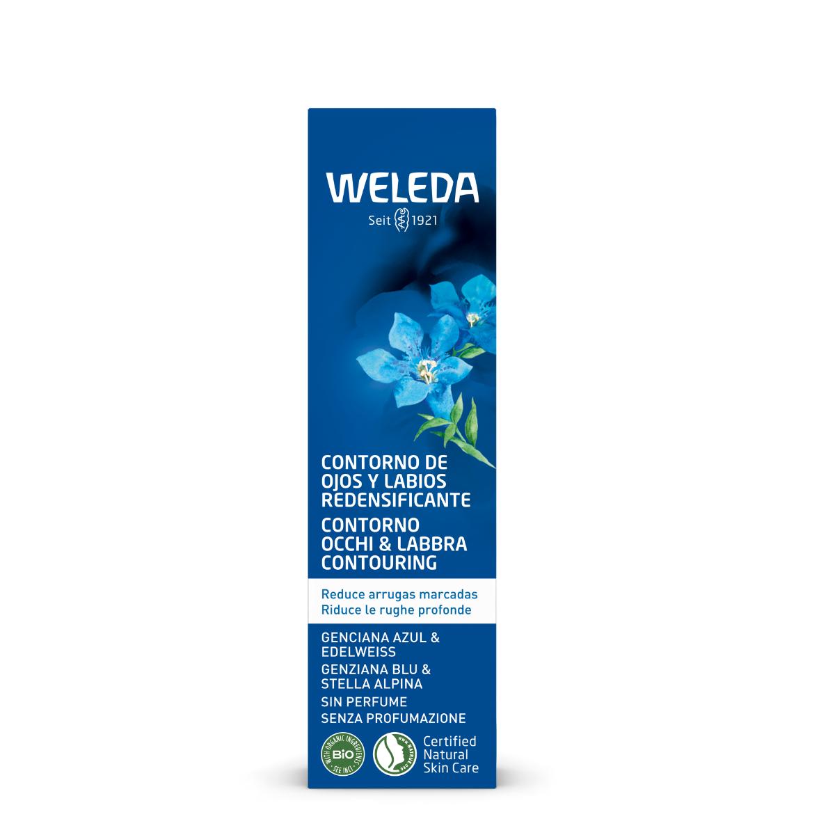 Contorno occhi e labbra ridensificante alla genziana blu e stella alpina Weleda 10 ml