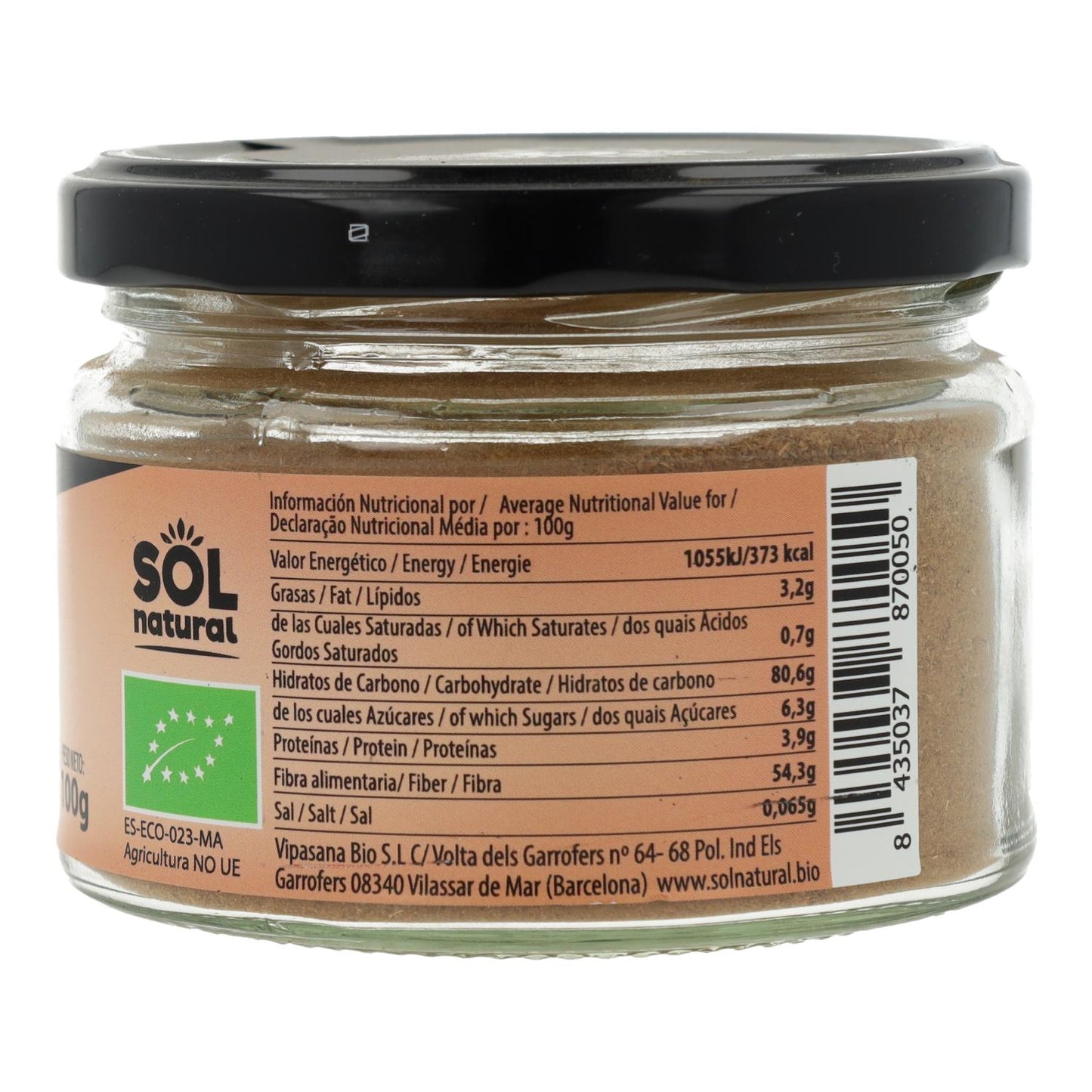 Cannella di Ceylon in polvere bio Sol Natural 100 g