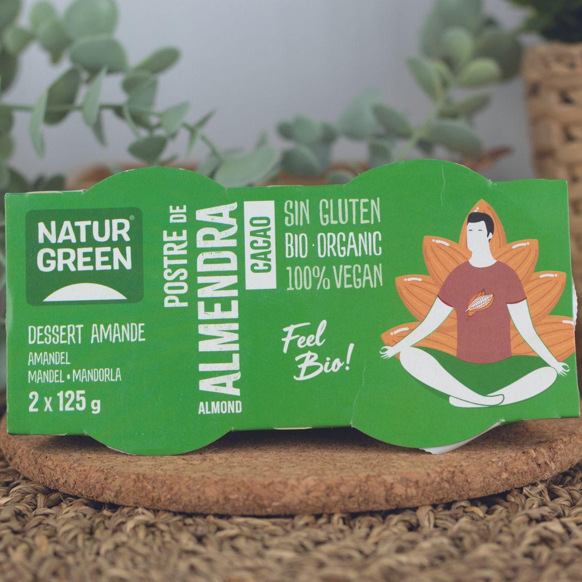 NaturGreen Dessert mit Mandeln und Kakao, 2 x 125 g