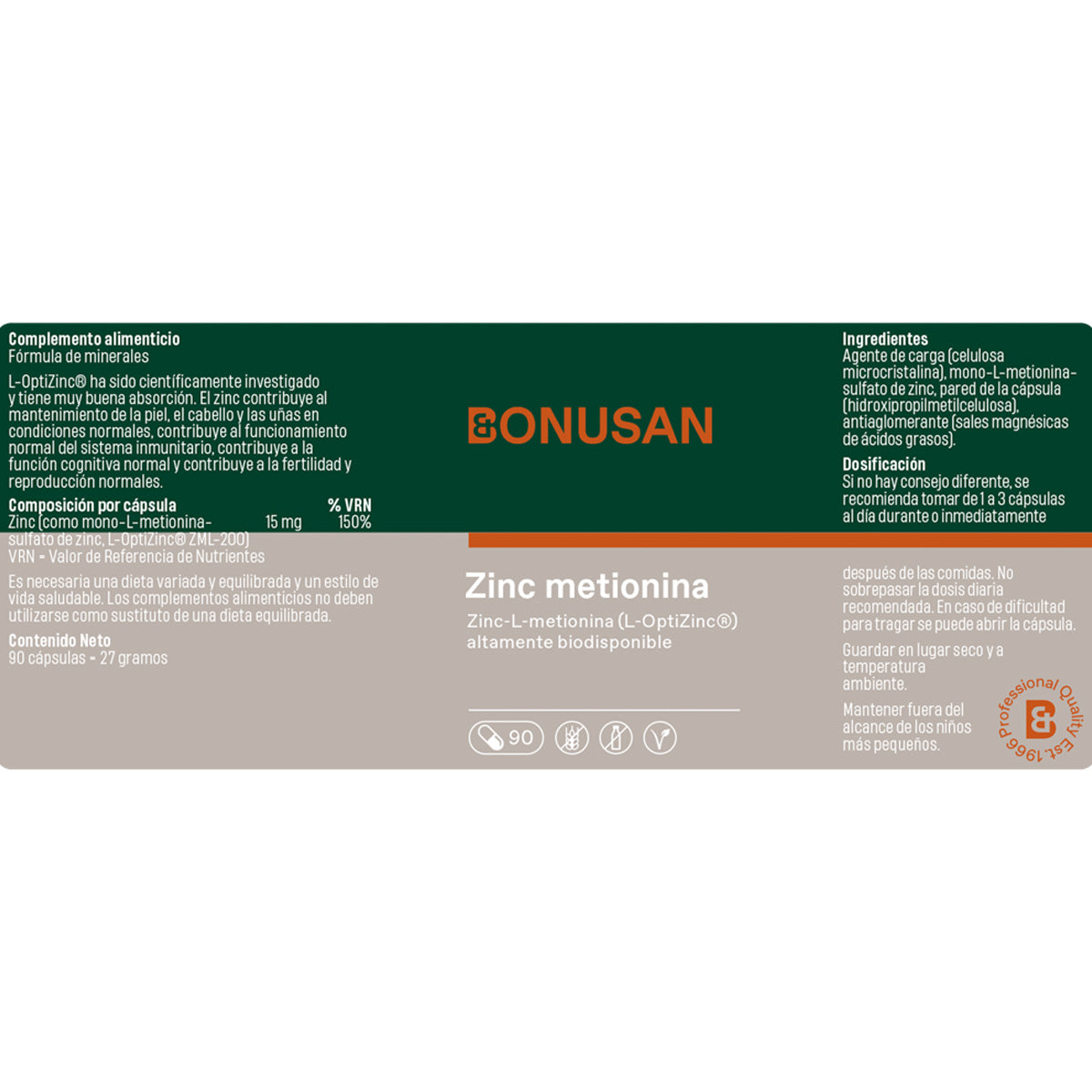 Zinkmethionine Bonusan 90 capsules
