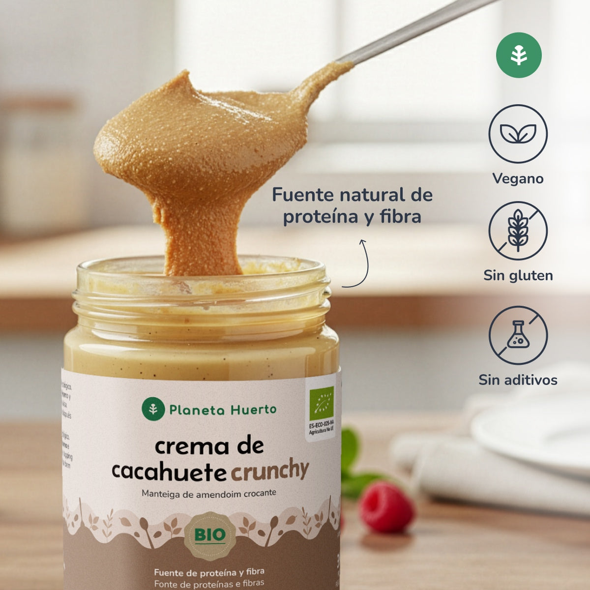 Crunchy Peanut Butter ECO Planeta Huerto 350g