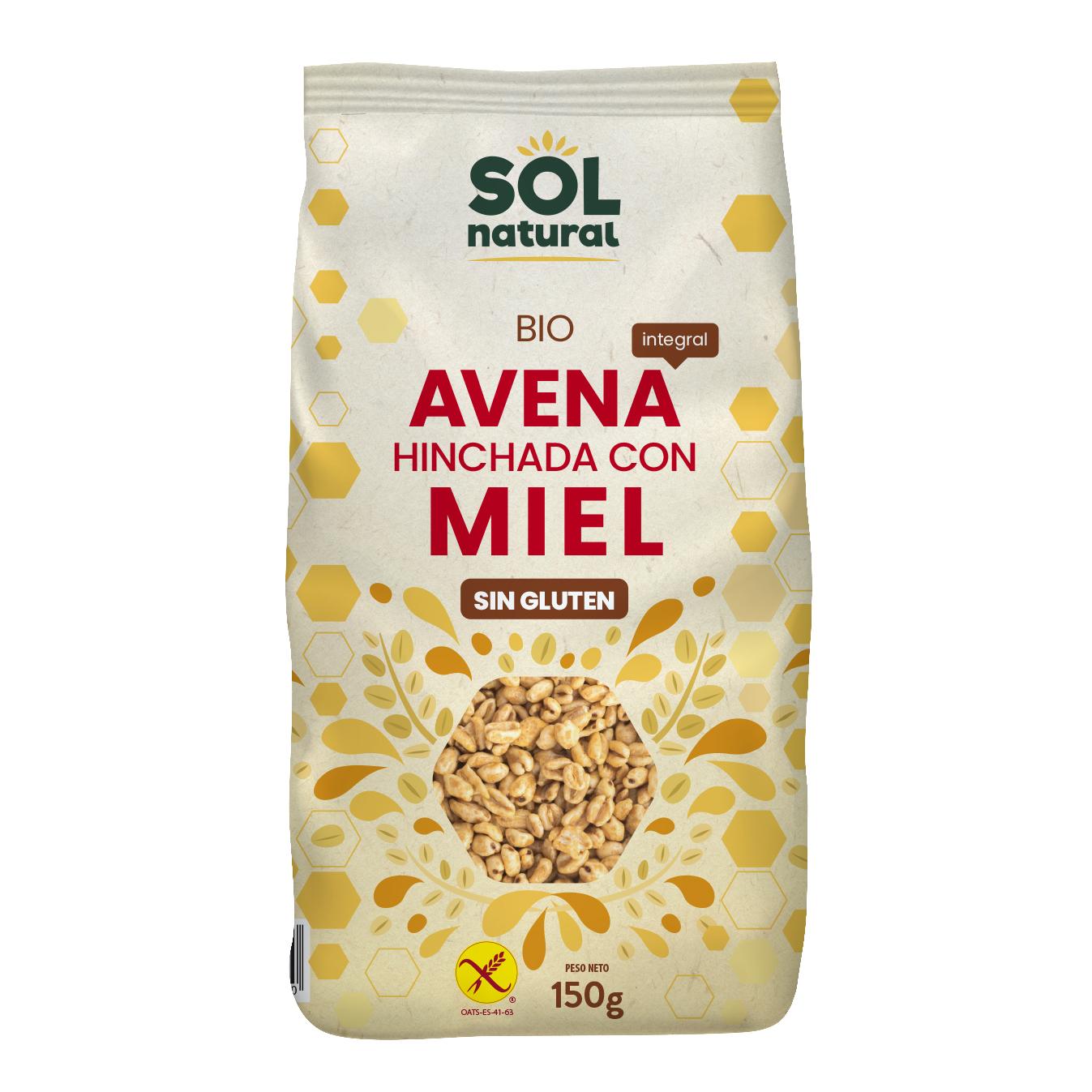 Sol Natural Organic Gluten-Free Puffed Oats with Honey 150 g