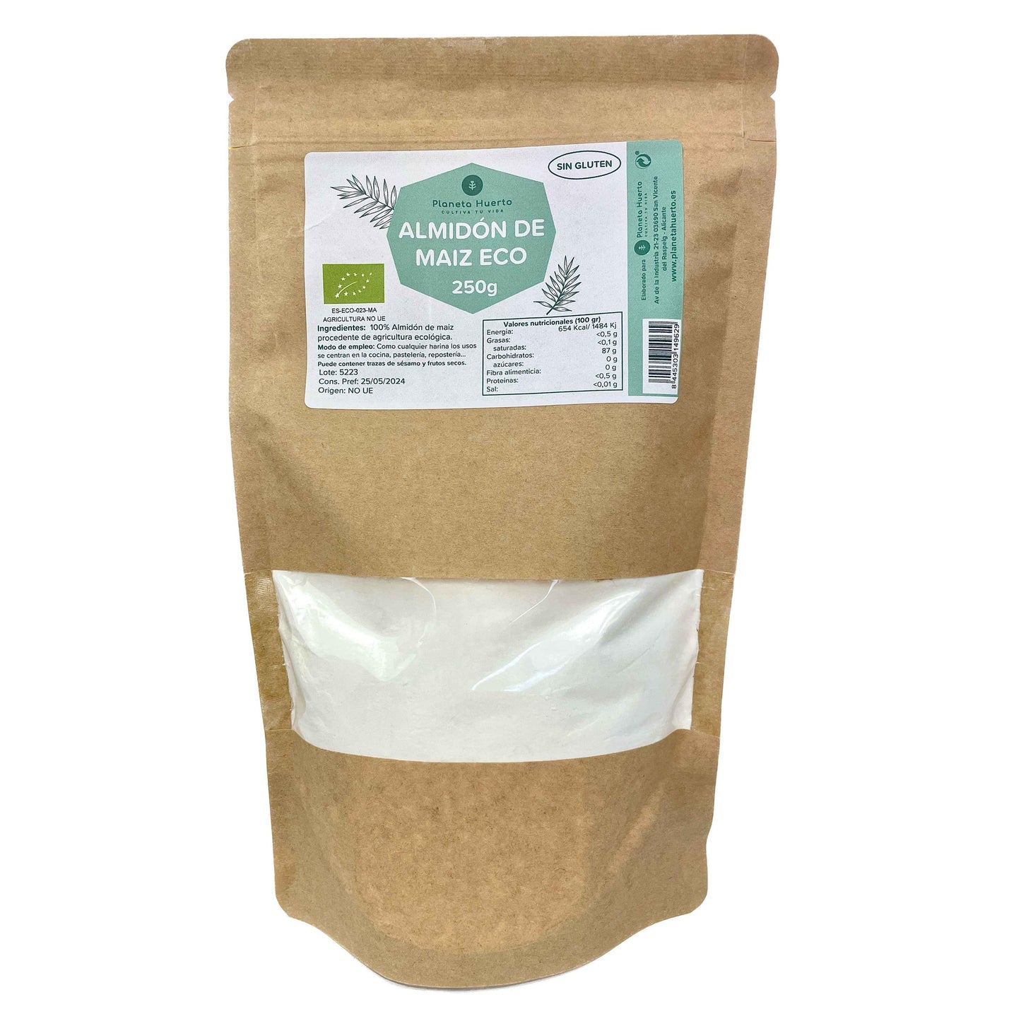 Almidón de maíz sin gluten ECO Planeta Huerto 250 g