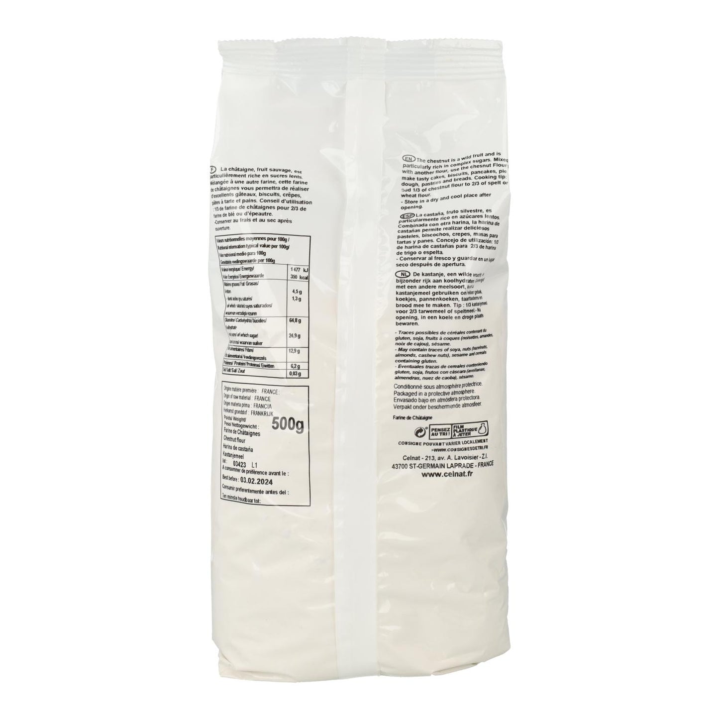 Bio-Kastanienmehl Celnat 500 g