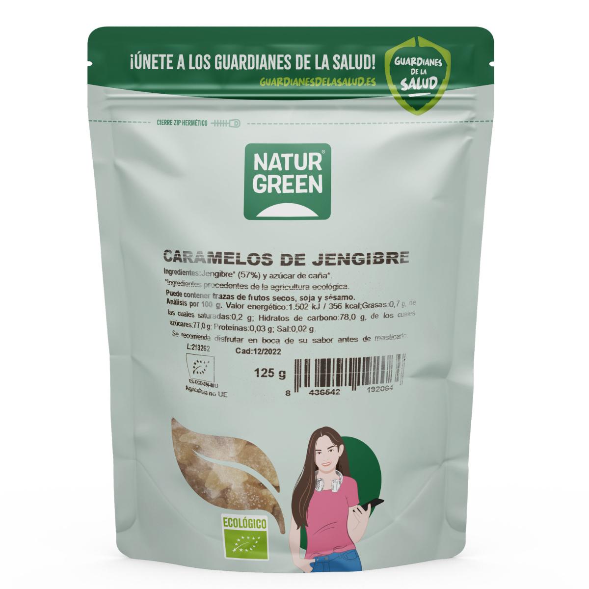 Ingwerbonbons Naturgreen, 125 g
