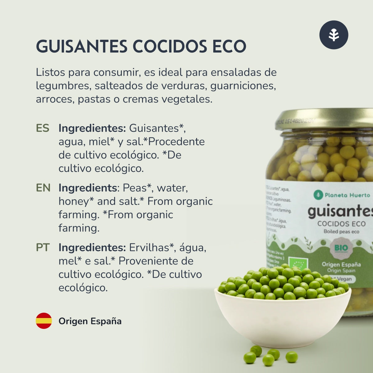 Peas ECO Planeta Huerto 320 g