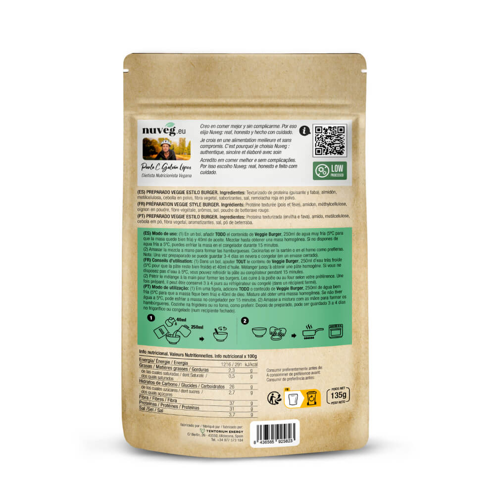 Burger végétarien Nuveg 135 g