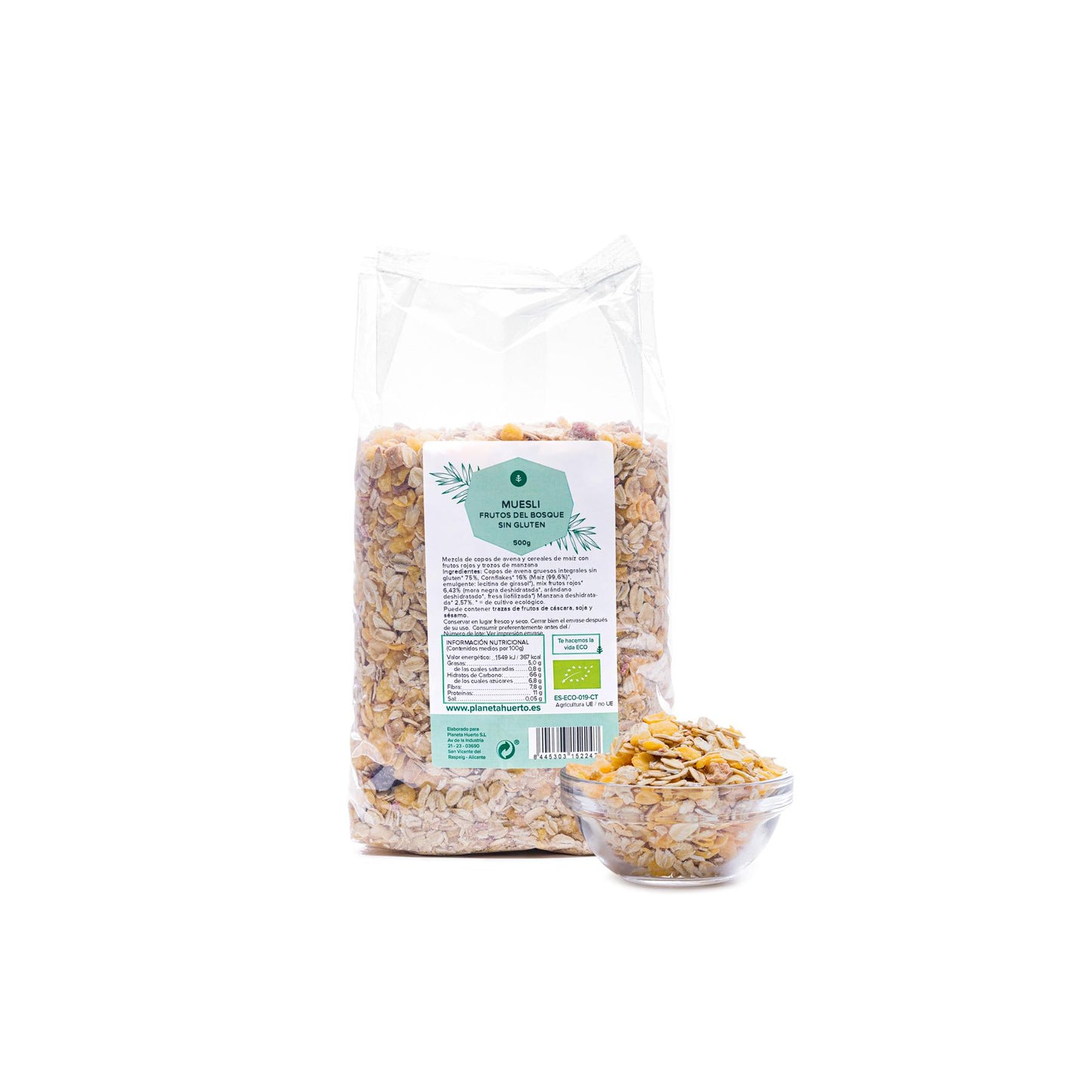Glutenfri müsli Skogens frukter ECO Planeta Huerto 500 g