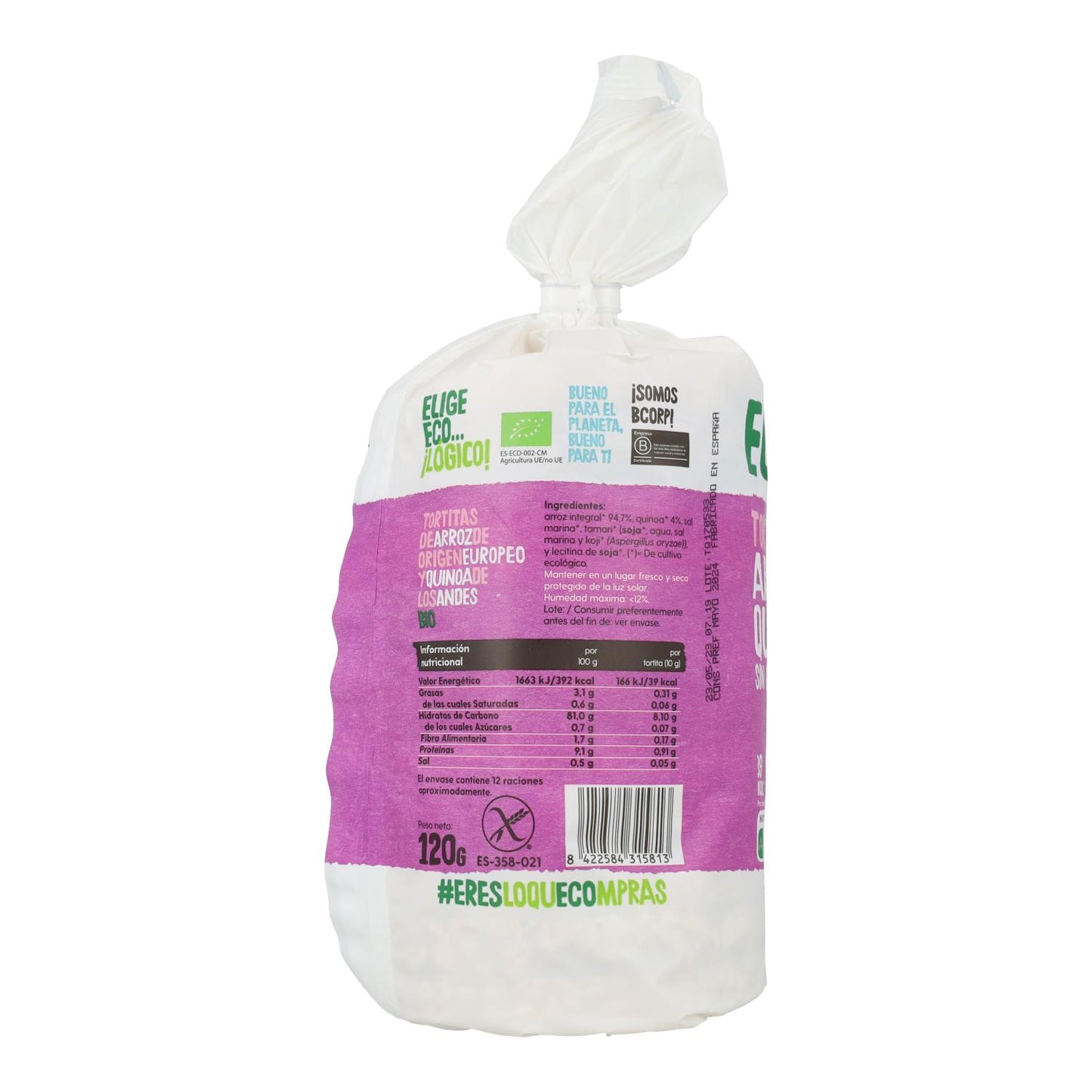 Organic Rice and Quinoa Cakes Ecocesta 120 g