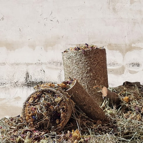 Tunnel fylld med hö, snack för kaniner och gnagare Ribero liten