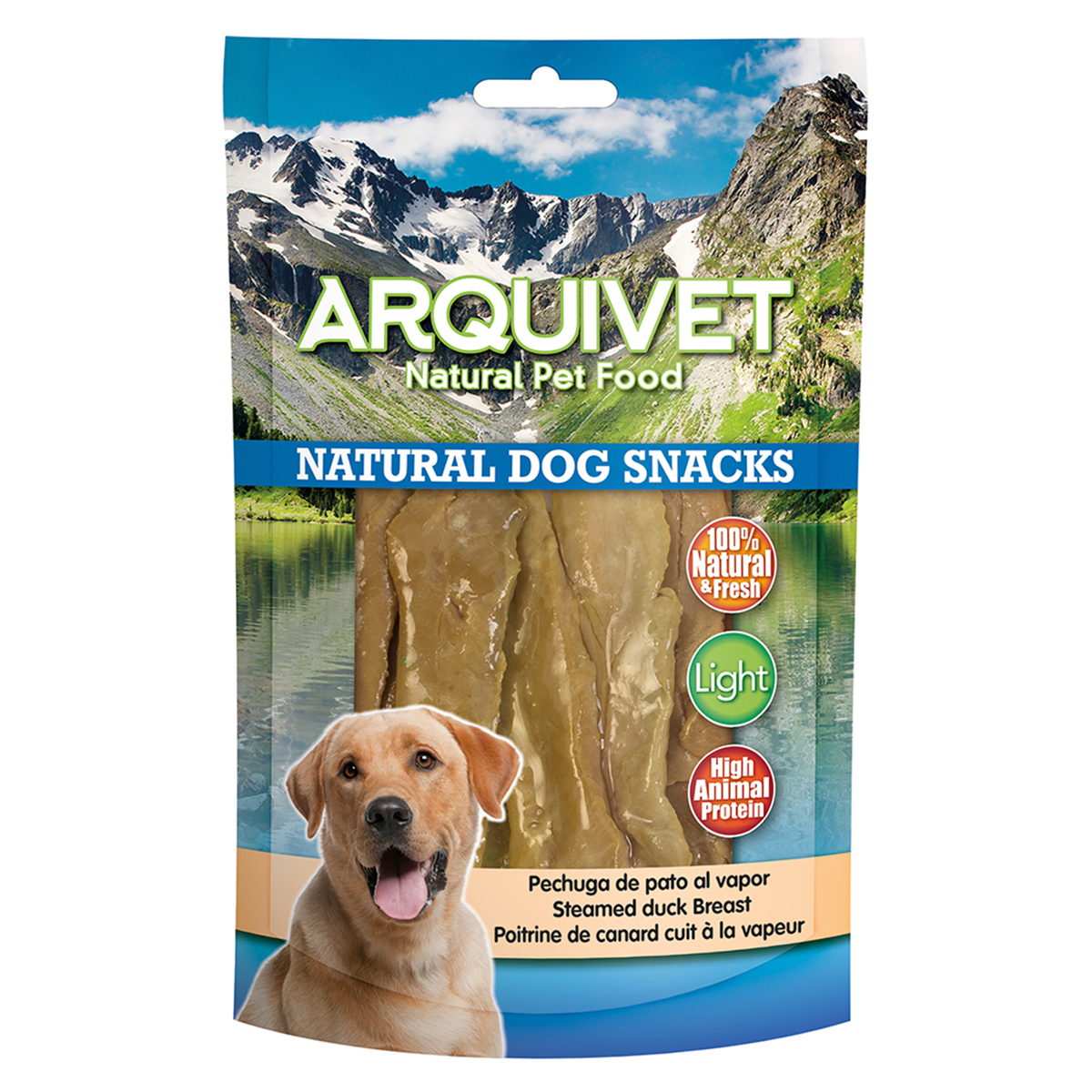 Snack naturale per cani Petto d'anatra al vapore 100 g