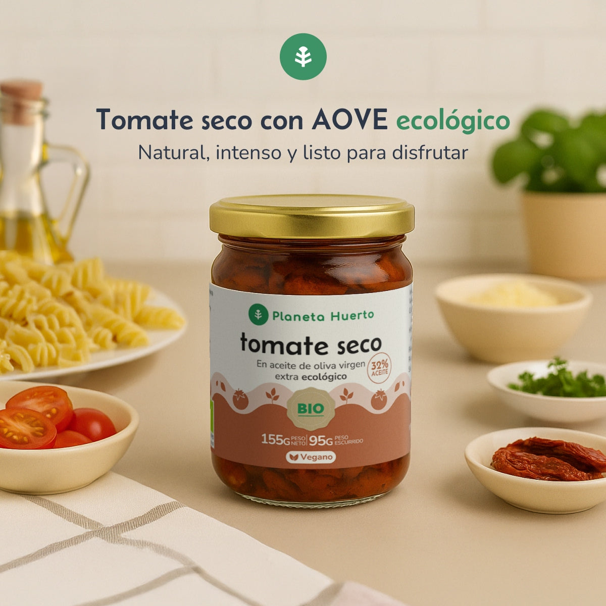 Tomates séchées à l'huile d'olive vierge extra ECO Planeta Huerto 155 g
