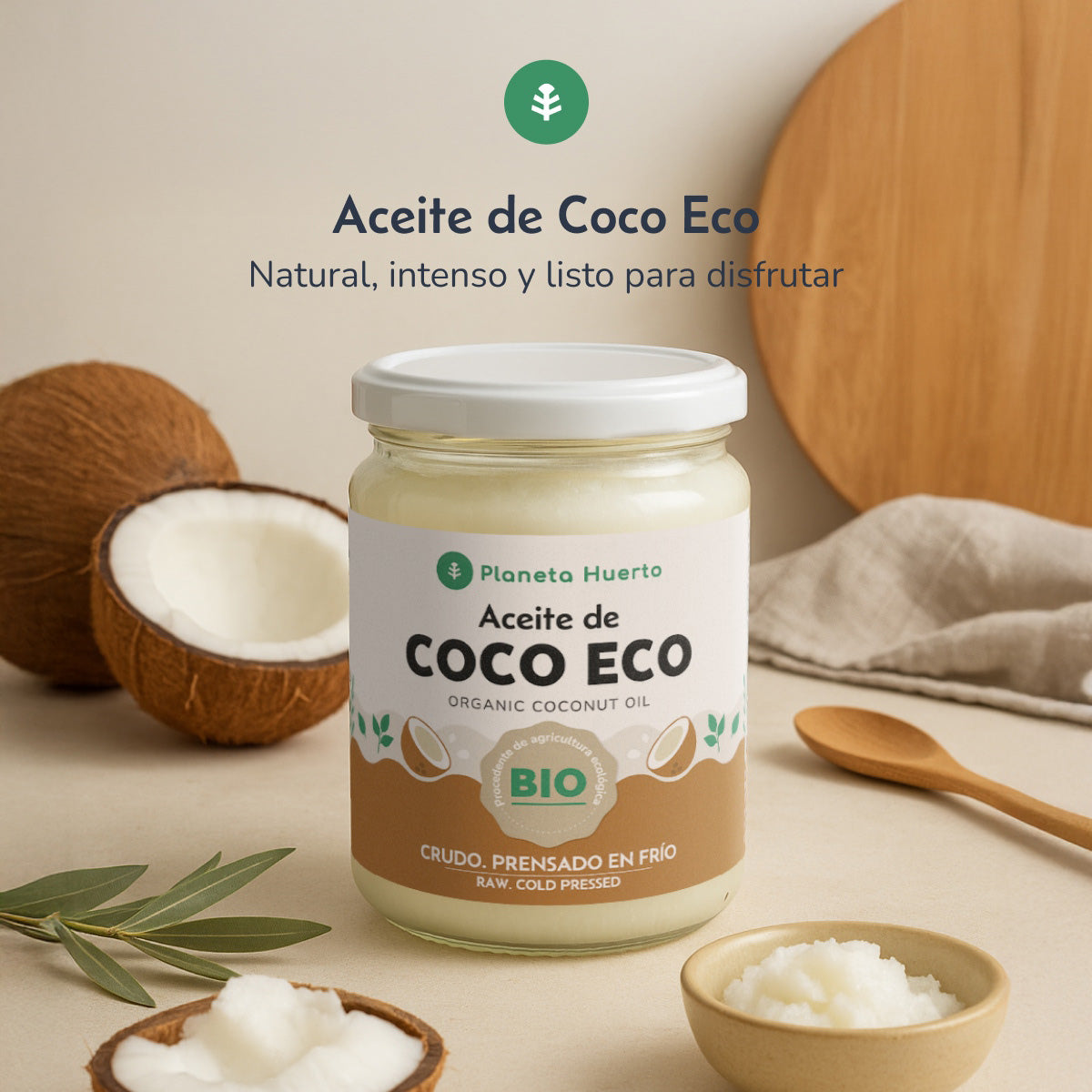 Pack of 5 ECO coconut oils Planeta Huerto 430 ml