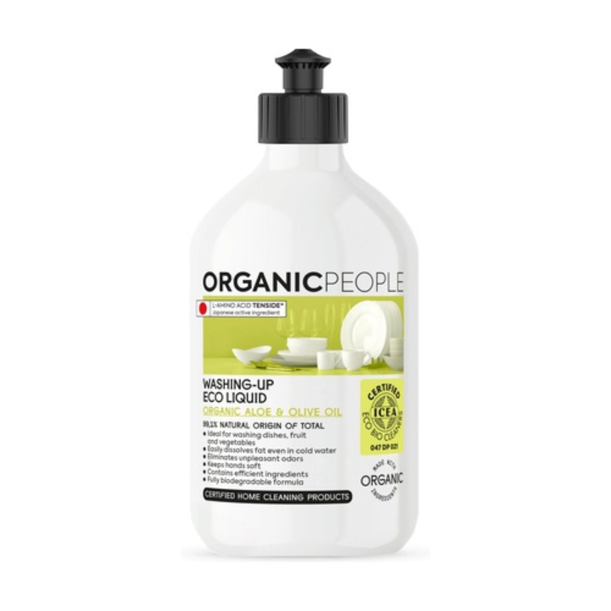 Liquide vaisselle écologique - Aloe et huile d'olive biologiques Organic People 500 ml