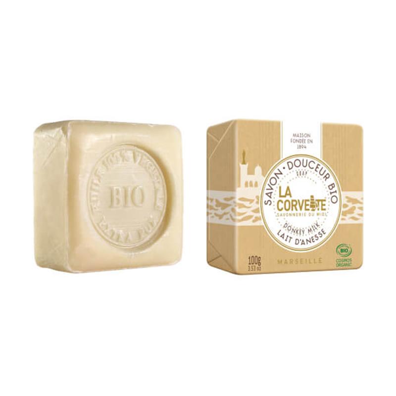 Sapone naturale in panetti Latte d'asina BIO La Corvette 100 g