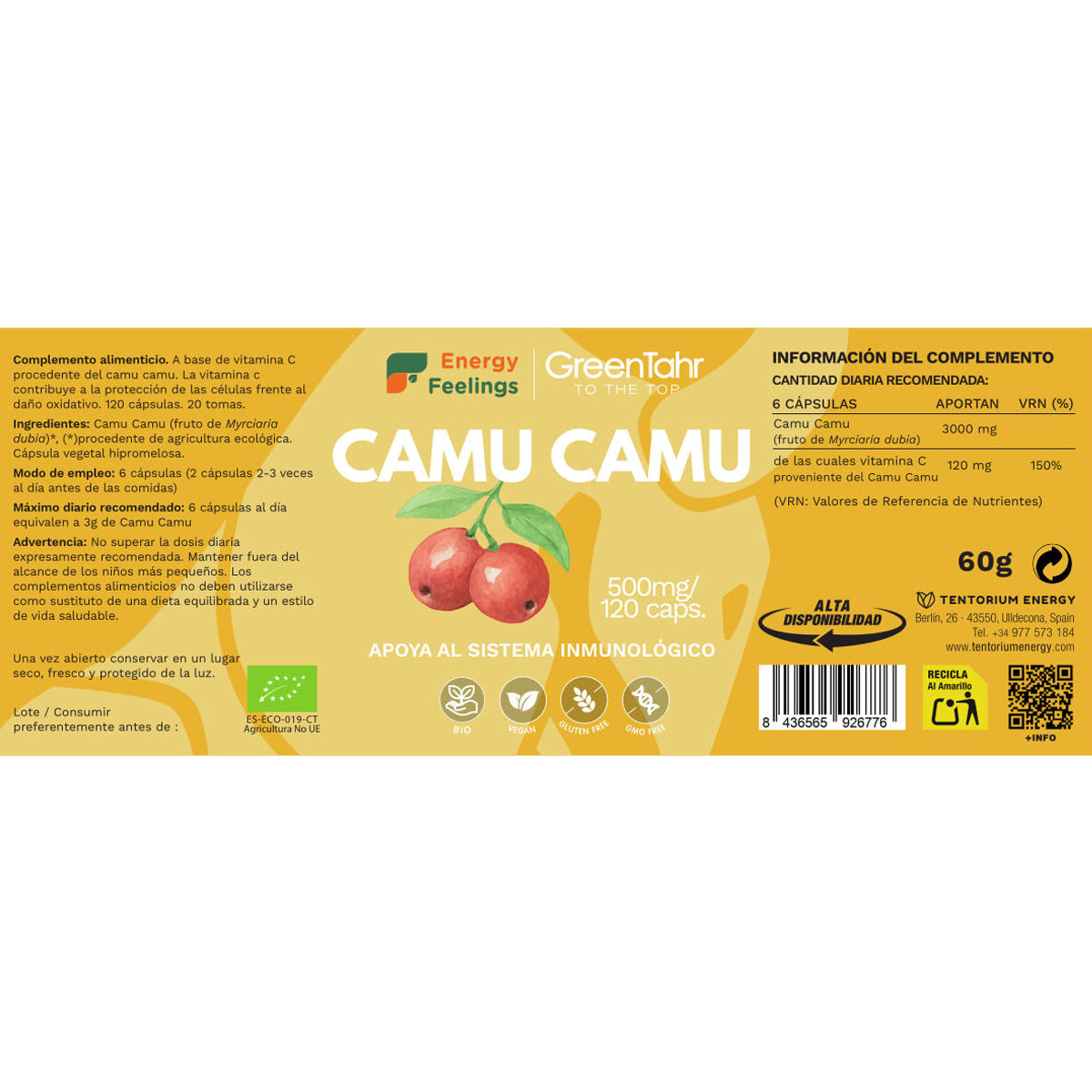 Camu Camu ECO Energy Feelings 120 capsules
