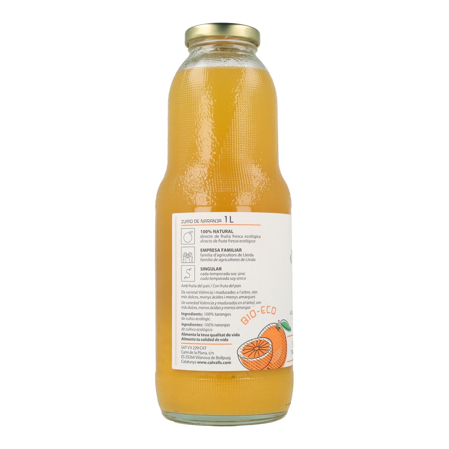 Jus d'orange bio, Cal Valls, 1 L