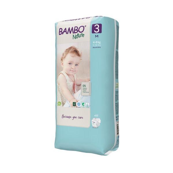 Pannolini T3 midi (4-8 kg) Bambo Nature 52 pezzi