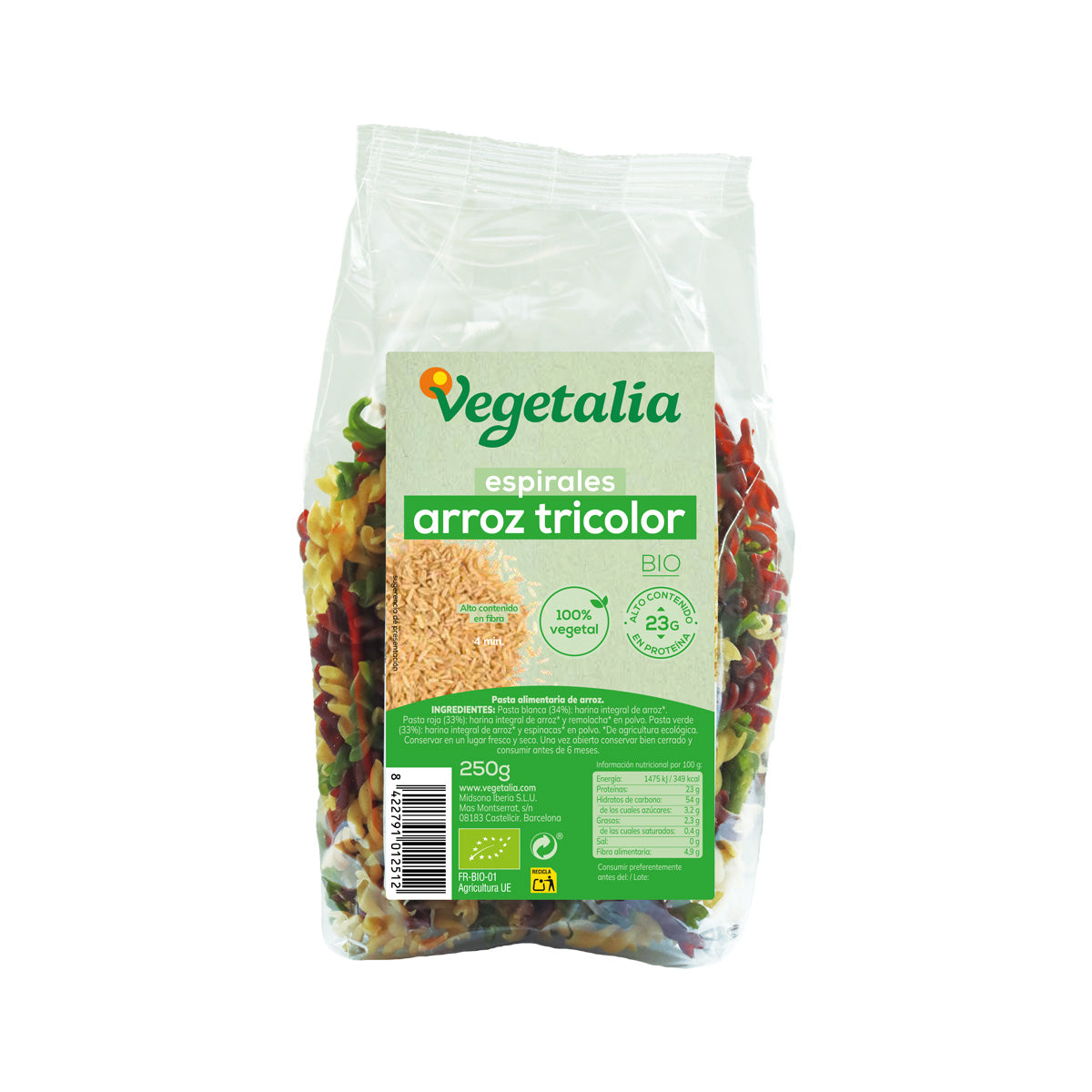 Tricolor risbollar Glutenfria BIO Vegetalia 250 g