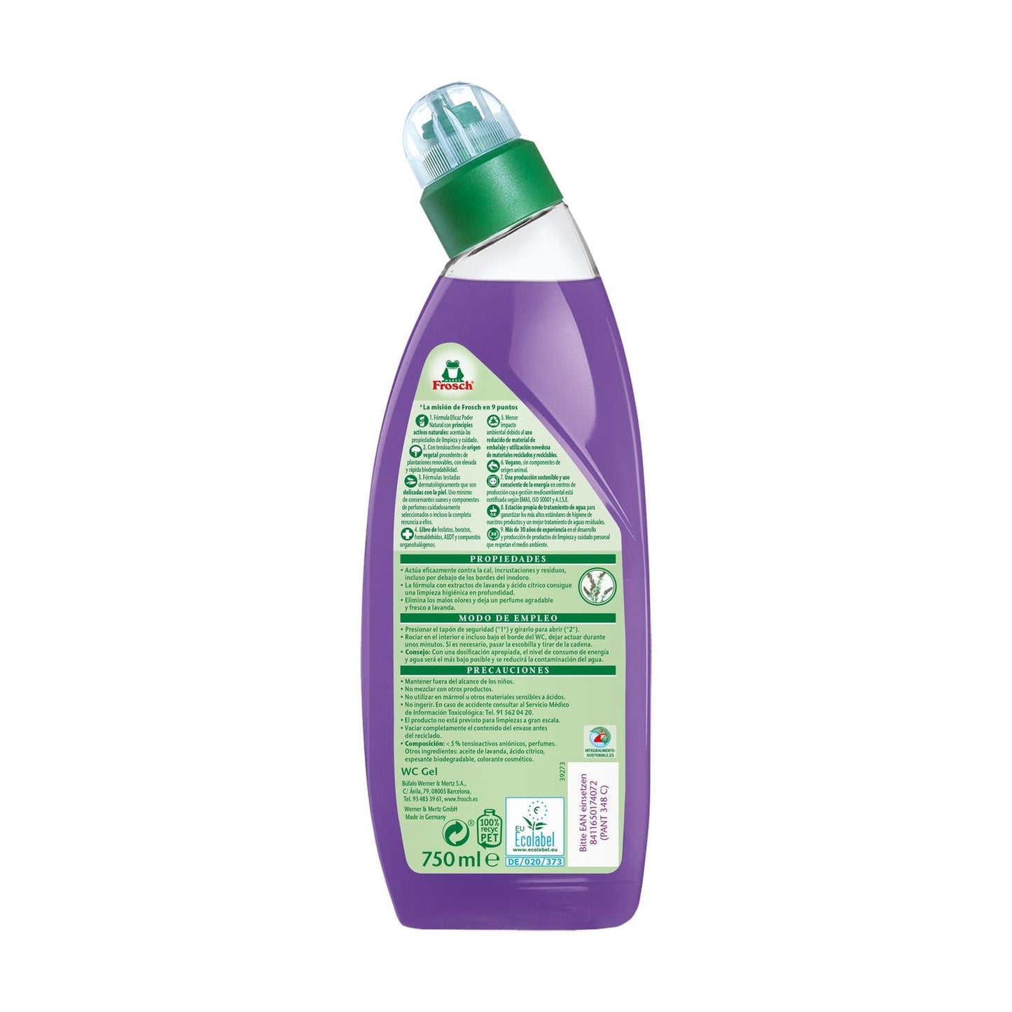 WC-Reinigungsgel Lavendel Eco Frosch Pack 2 Stück x 750 ml
