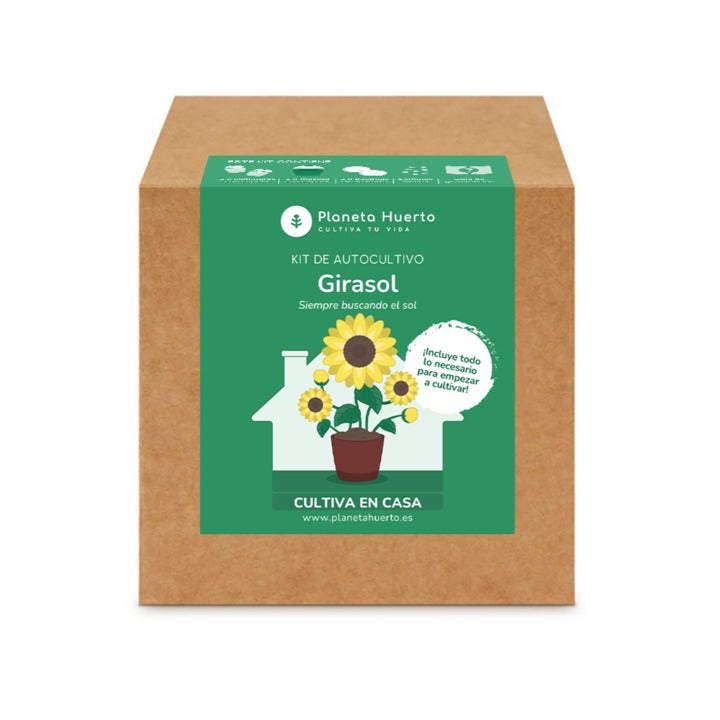 Bausatz für den Selbstanbau von Sonnenblumen Planeta Huerto