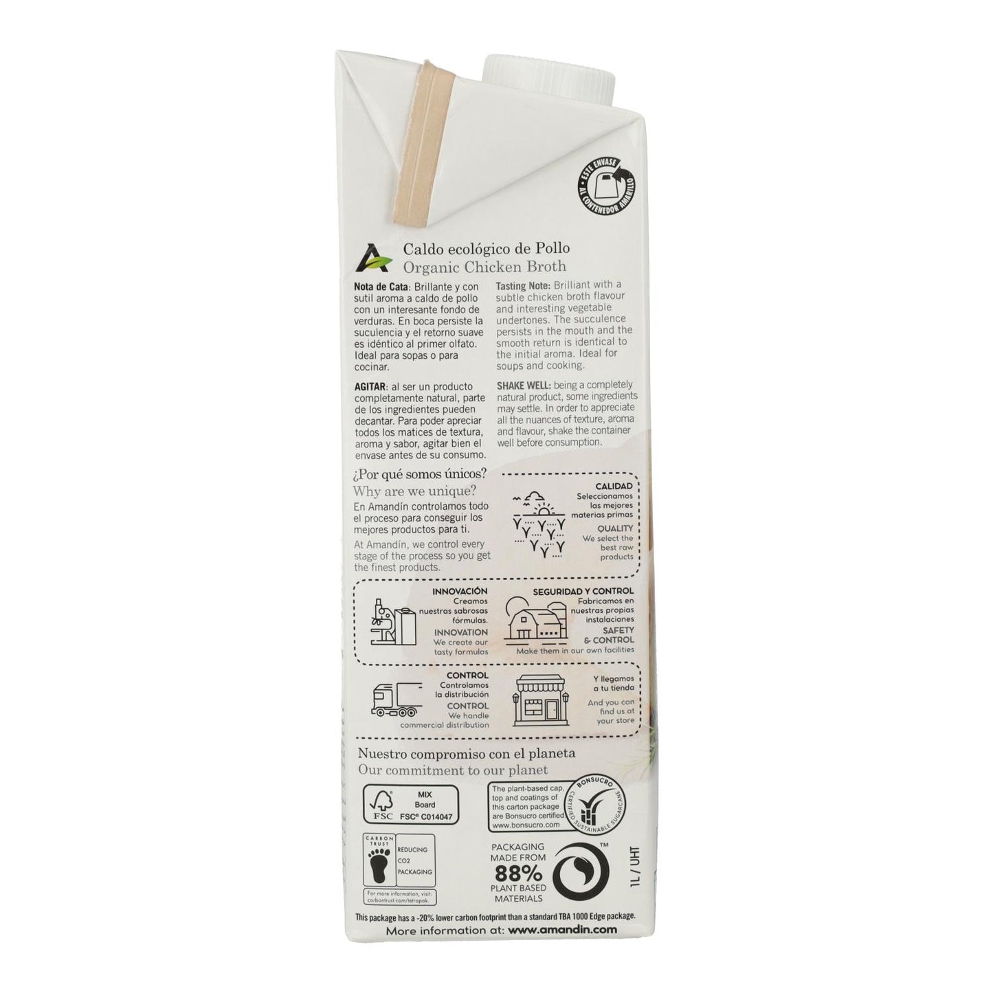 Caldo De Pollo Amandin 1L