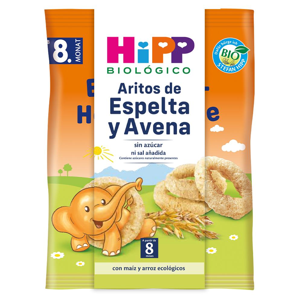 3er-Pack Bio-Snacks für Kinder aus Hafer und Dinkel +8 Monate HiPP 30 g