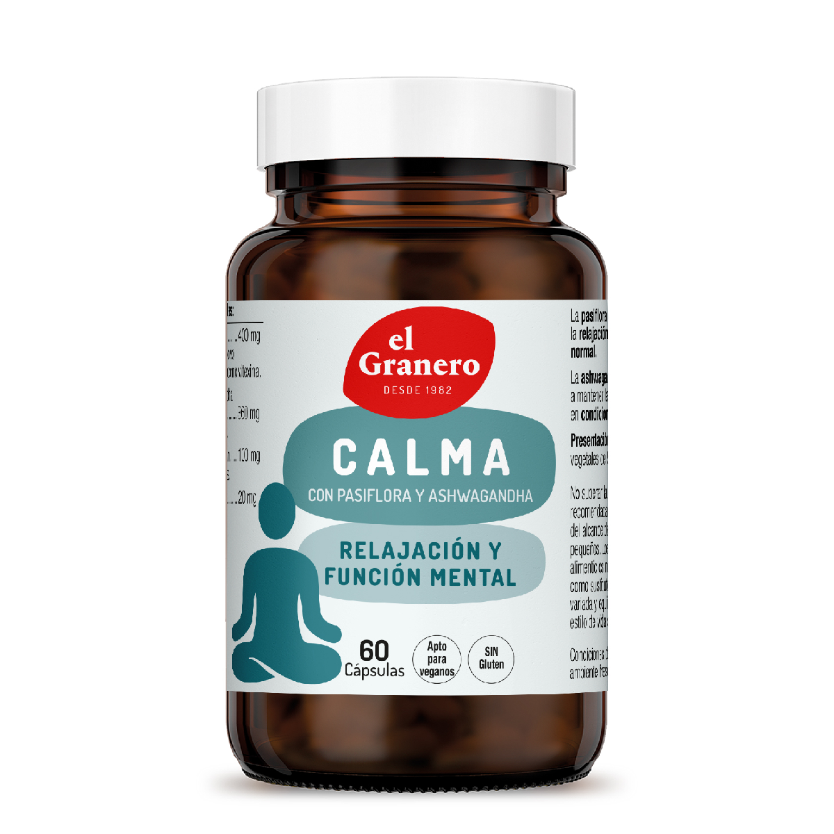 CALMA con passiflora e ashwagandha El Granero 60 capsule
