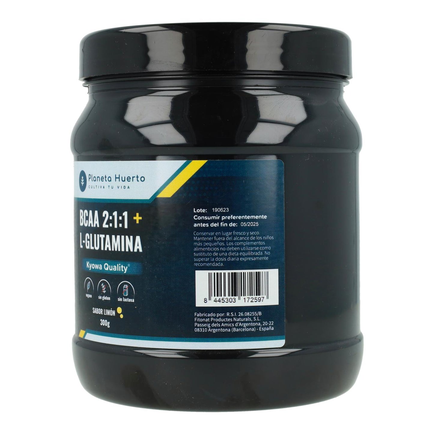 BCAA 2:1:1 + L-Glutamin Zitronengeschmack Planeta Huerto 300 g
