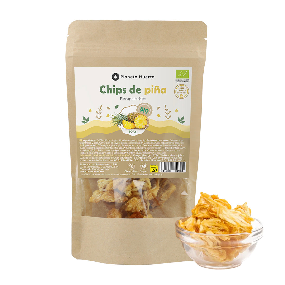 Patatine all'ananas ECO Planeta Huerto 125 g