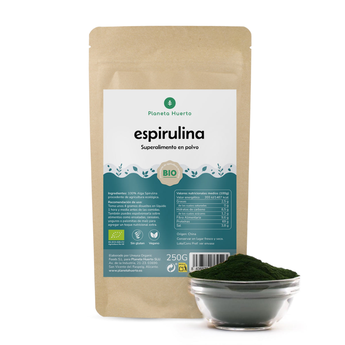 Spirulina poeder ECO Planeta Huerto 200 g