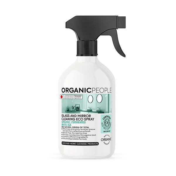 Ekologiczny spray do czyszczenia szyb – fermentowana biała herbata Organic People 500 ml