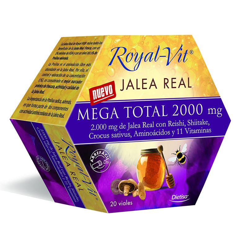 Gelée Royale Royal Vit Mega Total mit Reishi und Shiitake, 20 Fläschchen