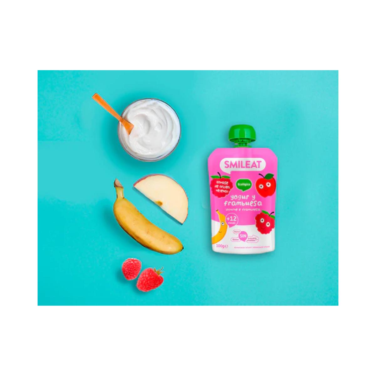 Pouche Jogurt i malina ECO Smileat 100 g